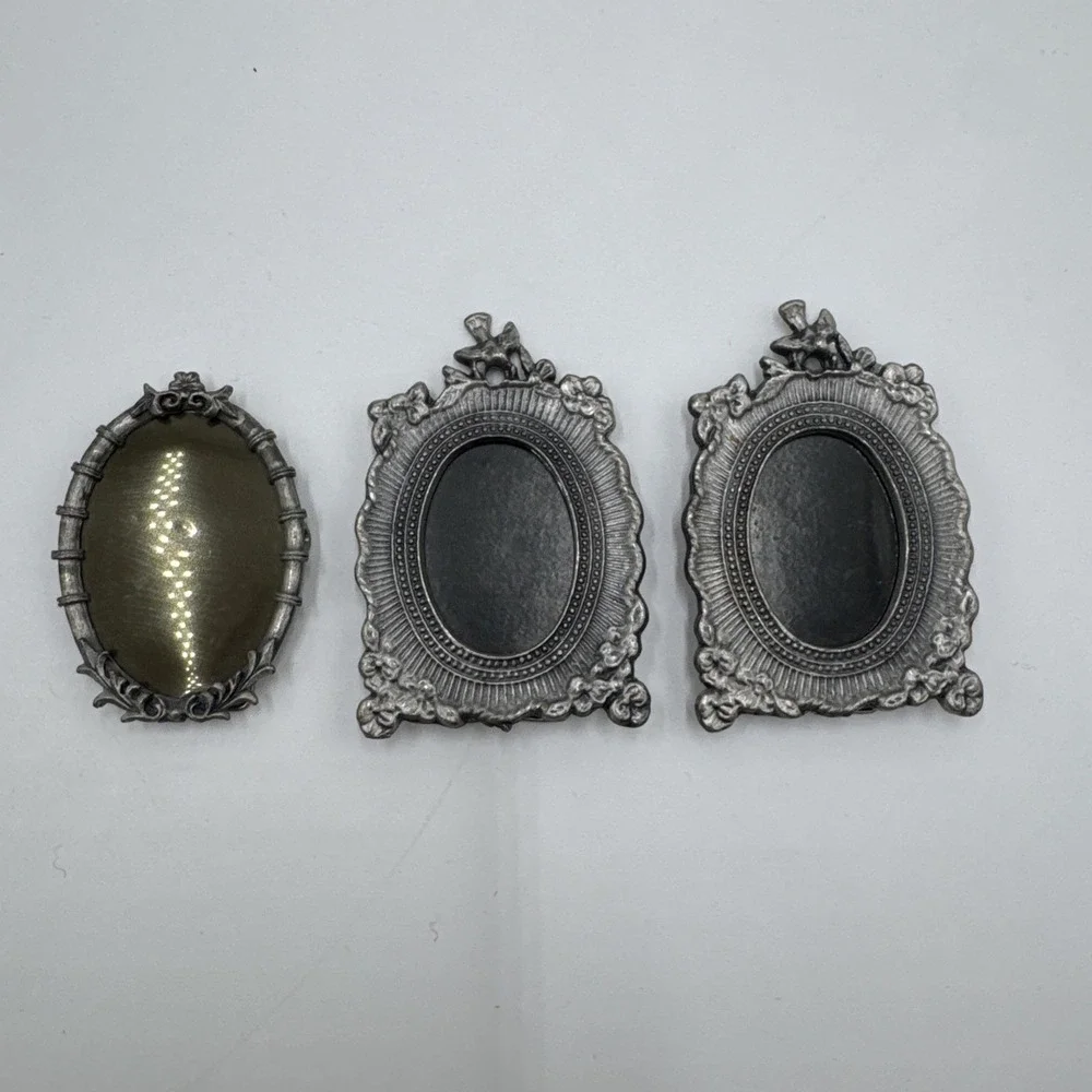Vintage Picture Frame Lot 9 Burnes Boston Enesco Solid Brass Ornate Mini Frames